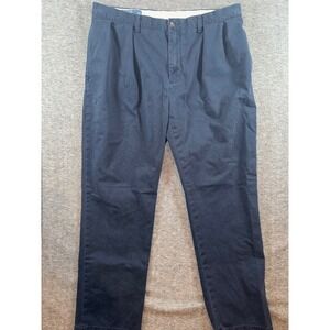 Polo Ralph Lauren Ethan Pant Mens 38x32 Pleated Navy Cotton Casual Trousers